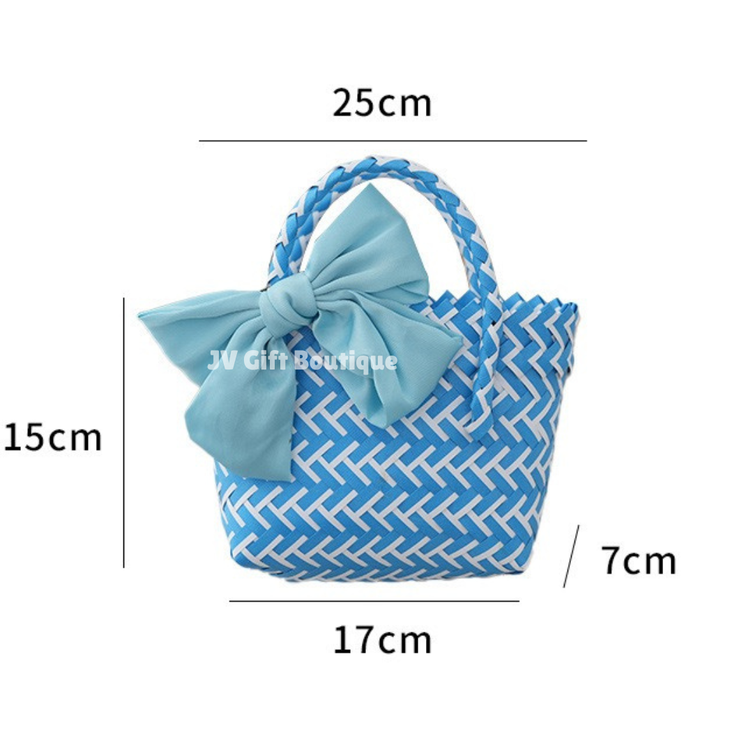 Colorful Woven Handheld Basket - Beg Anyaman