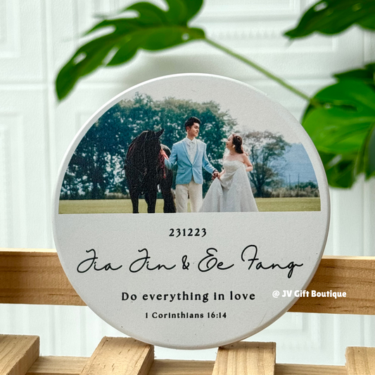 Eternal Love Coaster (with wedding photo)
