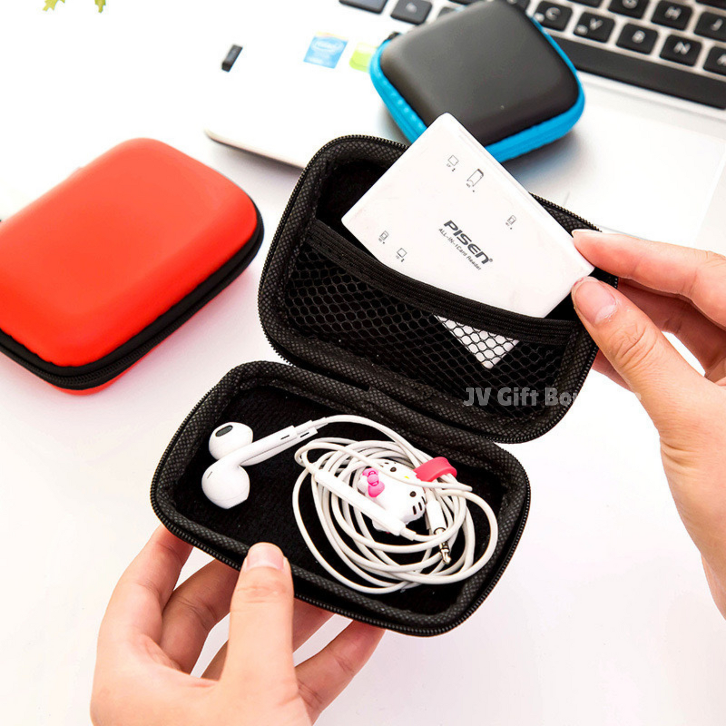 Mini Portable Cable & Accessory Organizer Pouch