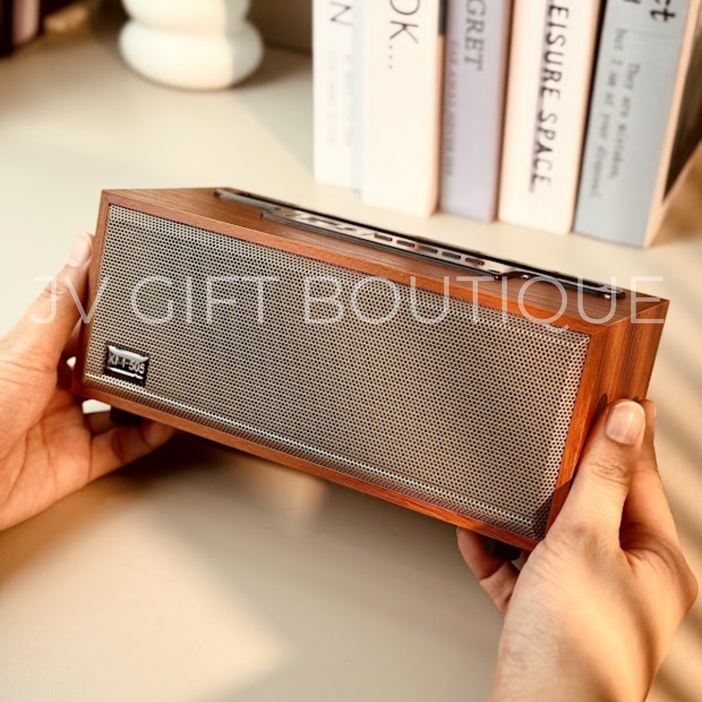 Wooden Speaker with Mobile Phone Holder