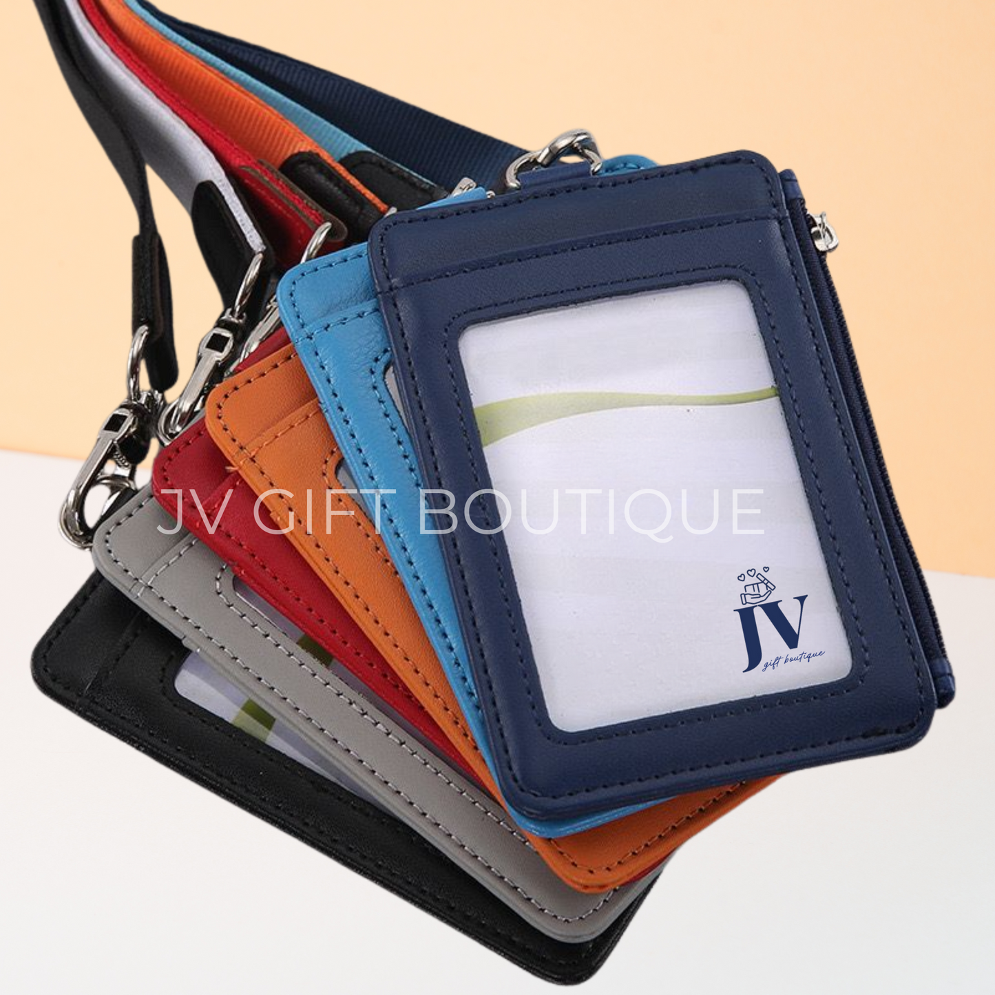 MetroStyle Leather Card Holder with Lanyard