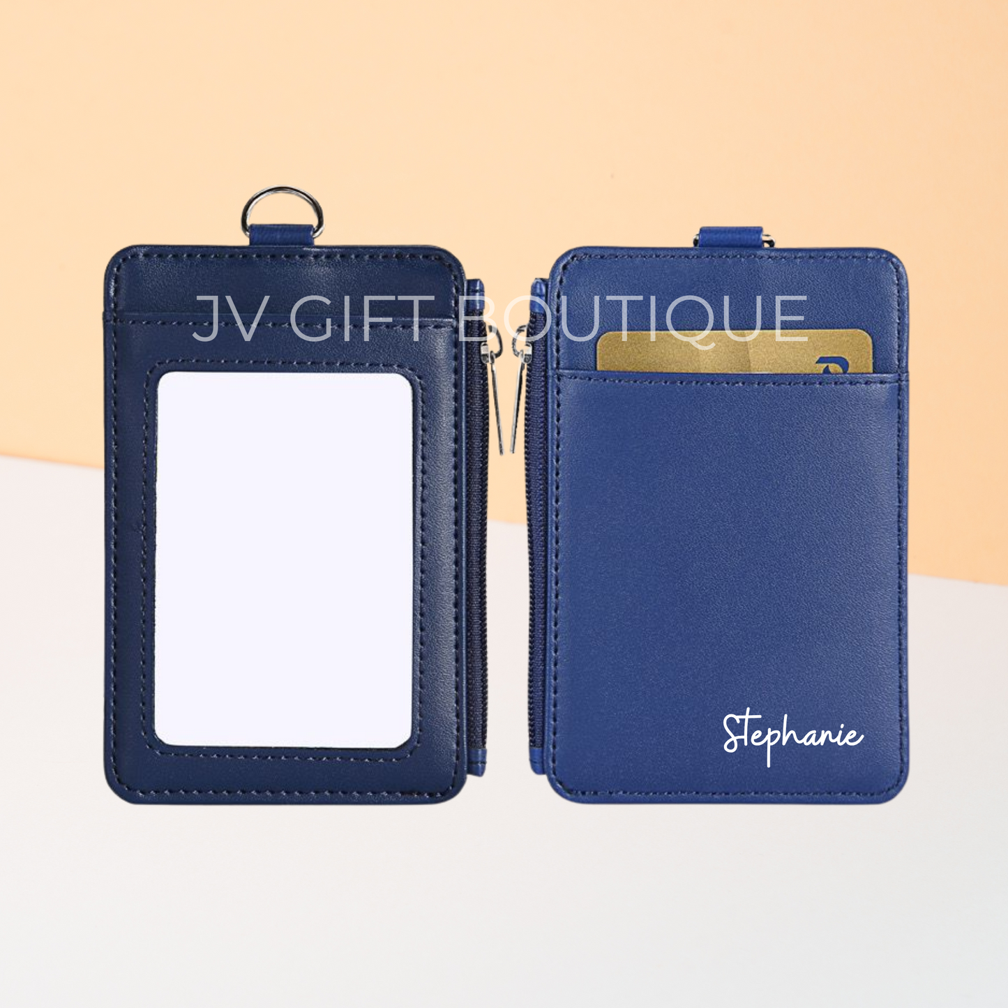 MetroStyle Leather Card Holder with Lanyard