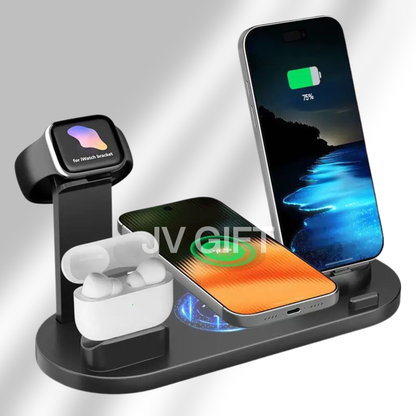 Wireless Charging Station with Phone Holder