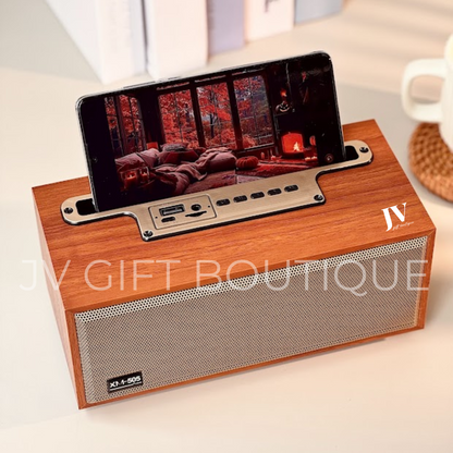 Wooden Speaker with Mobile Phone Holder