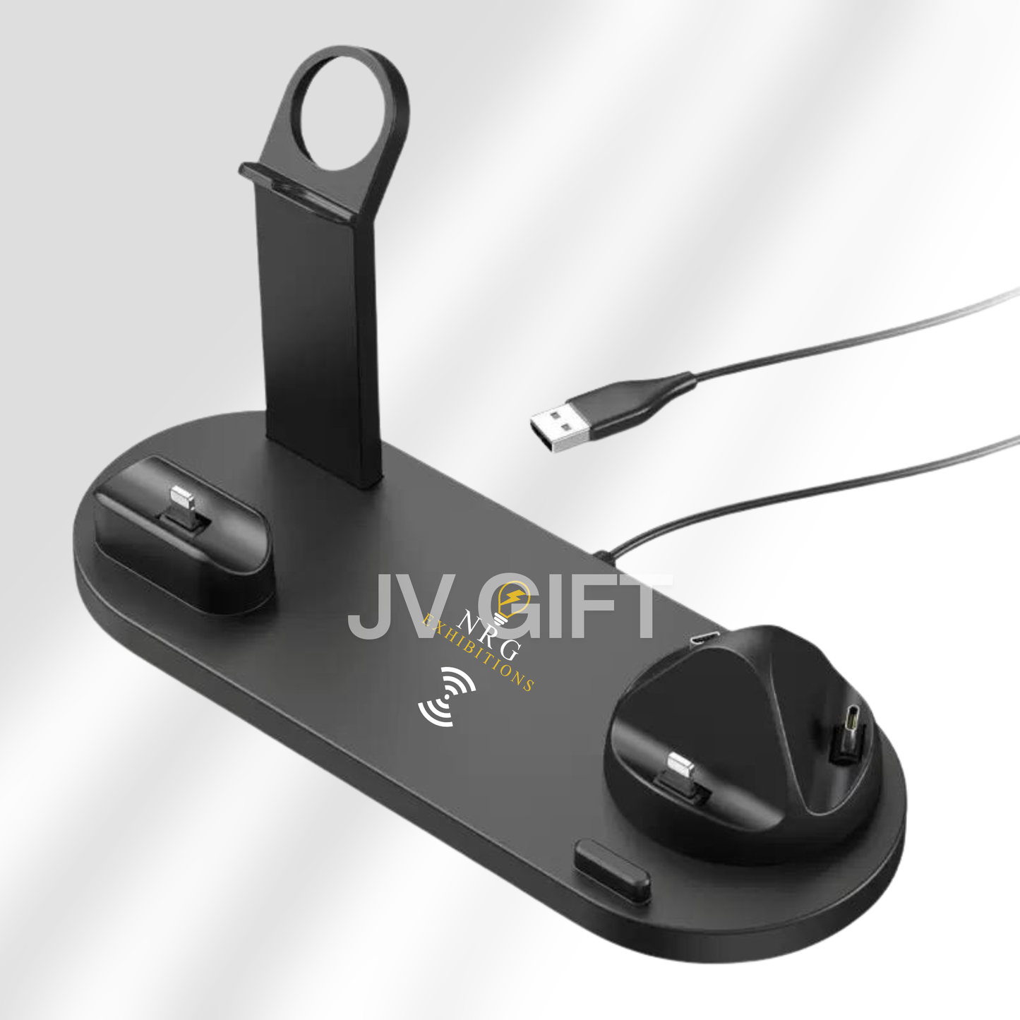 Wireless Charging Station with Phone Holder